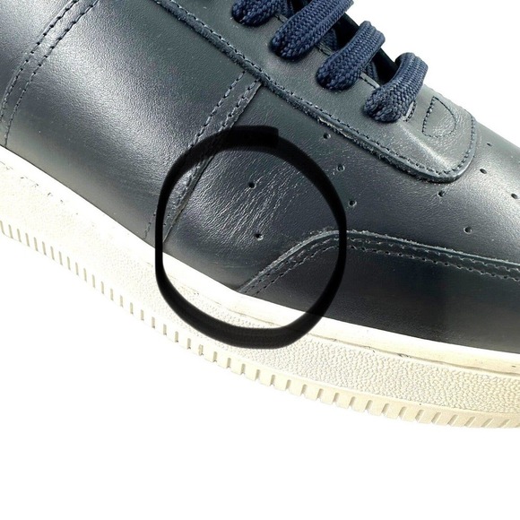 SANDRO MAGIC BLACK PERFORATED TOE SIX EYELET LOW TOP SNEAKERS IN DARK NAVY SZ9US main image 15
